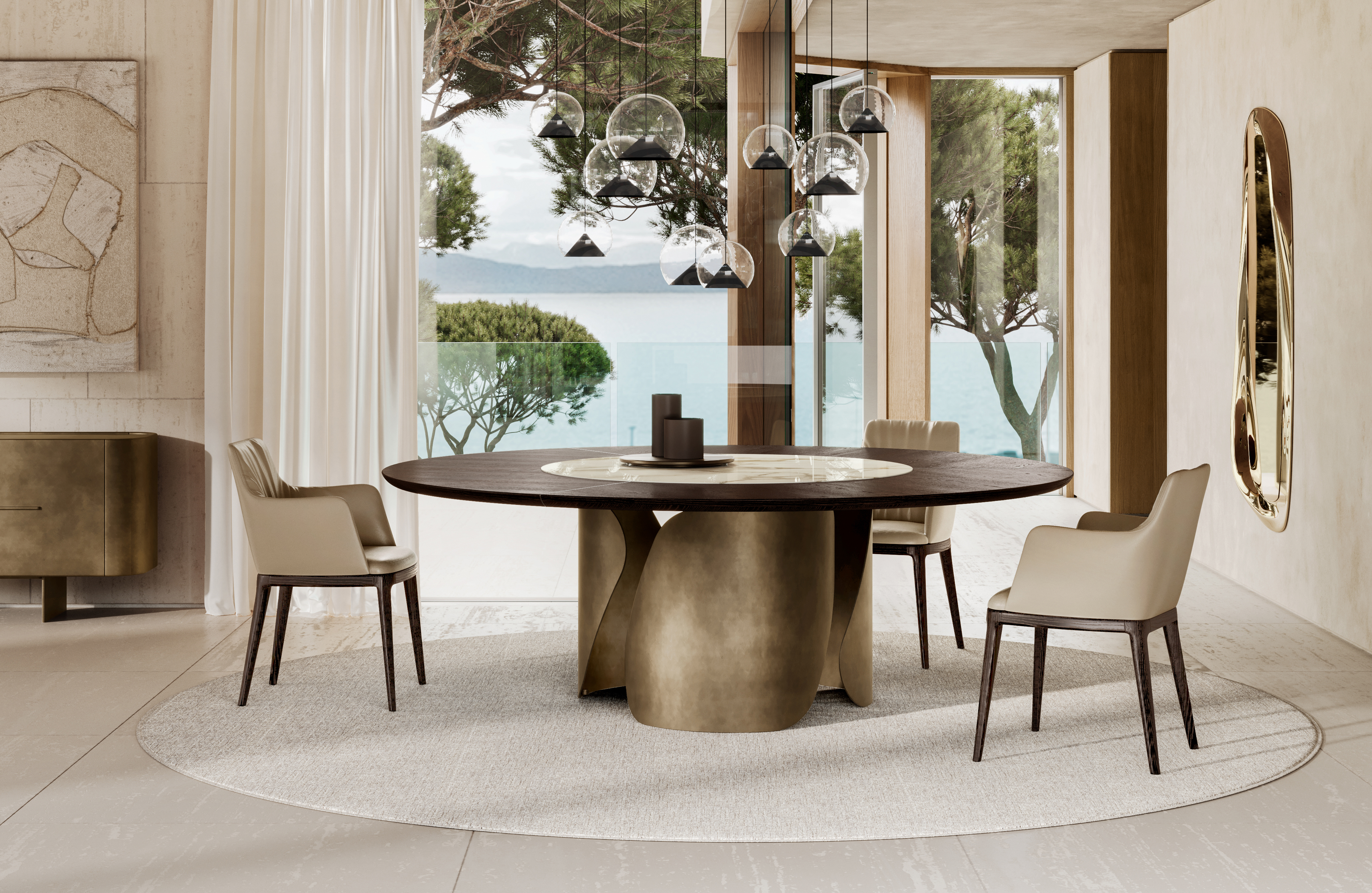 round eforma table with chairs