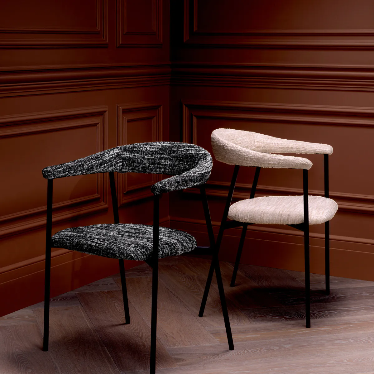 gray and beige chair