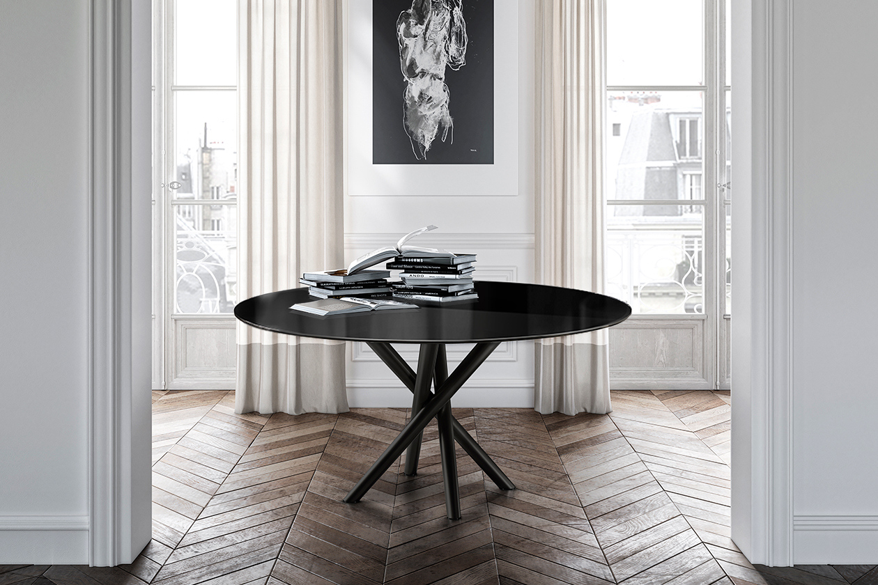 round eforma table dark brown