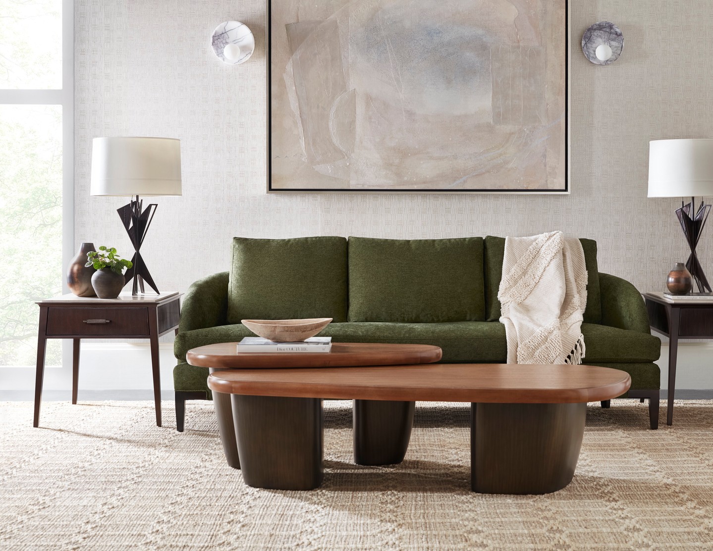 green sofa
