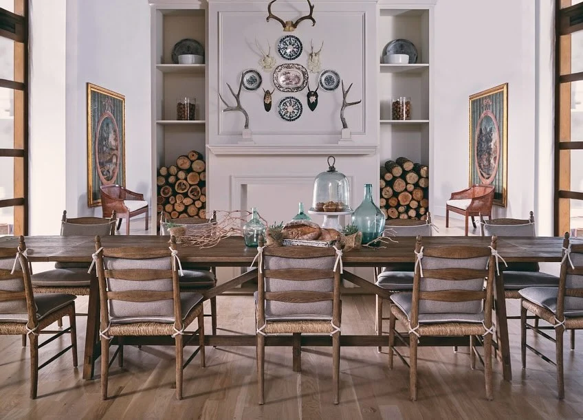 vintage jonathan charles table with chairs